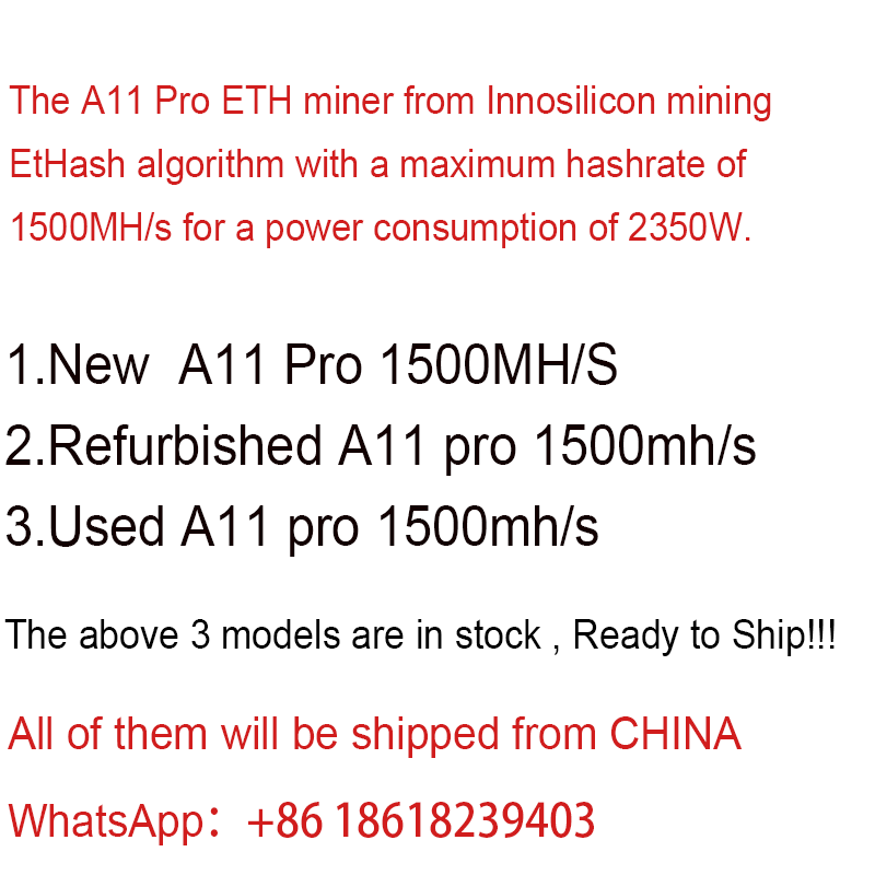 INNOSILICON A11 Pro Ethereum Miner for Ethash Mining